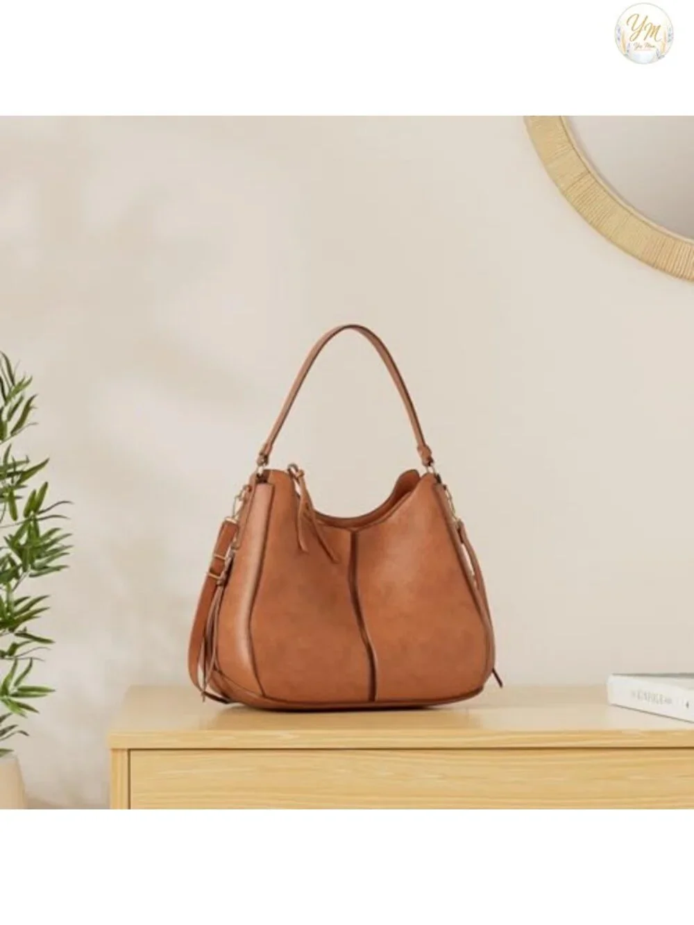 Hobo Crossbody Bag for Women, Designer Shoulder Purse Handbags, Faux Leather
